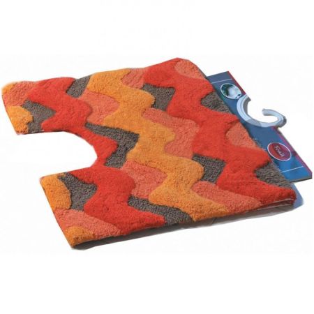 Коврик для туалета Fora 50х40 2823-U 40T Волны Терракотовый, артикул 2823-U 40T