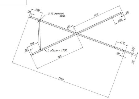 Каркас сварной для акриловой ванны Aquanet Cariba 170x75, артикул 00140178