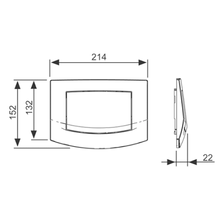TECEambia, 1 клав., хром мат., артикул 9240125