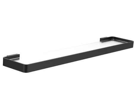 Стеклянная полка для ванной WONZON & WOGHAND LOTTE, Черный матовый (WW-8327A-MB), артикул WW-8327A-MB