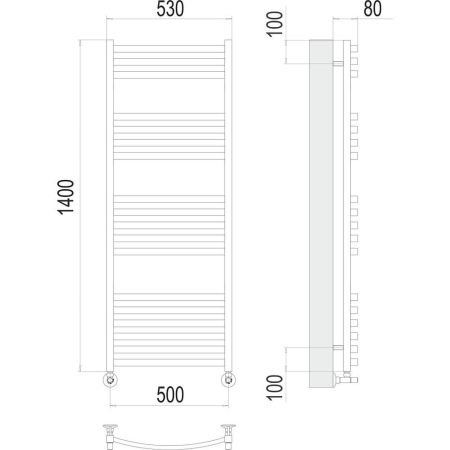 Полотенцесушитель водяной Terminus Палермо П18 50х140, артикул 4670078530783