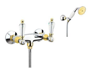 Смеситель для душа Fiore GIOIELLI (SWAROVSKI®) 08CO0602, хром/золото