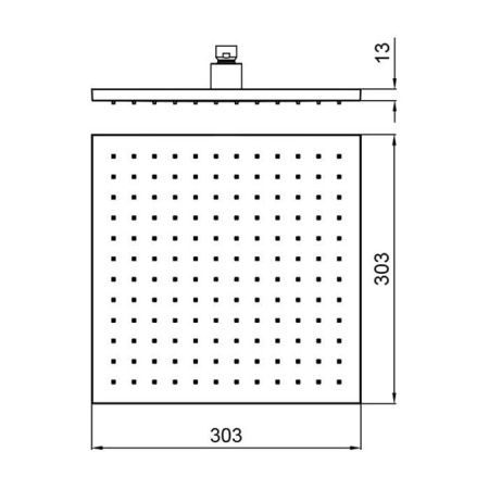 ALMAR ROUND Верхний душ  , 303х303 мм, латунь, цвет хром ALMAR ROUND Верхний душ  , 303х303 мм, латунь, цвет хром