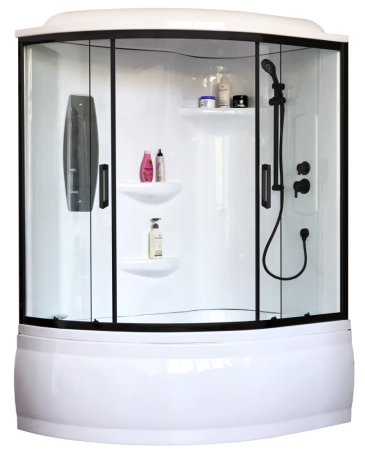 Душевая кабина Royal Bath  RB 140ALP-T-BL (прозрачное) правая без гидромассажа, артикул RB140ALP-T-BL-R