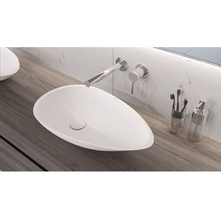 Умывальник WHITECROSS Sapphire 56x33 (белый мат) иск. камень