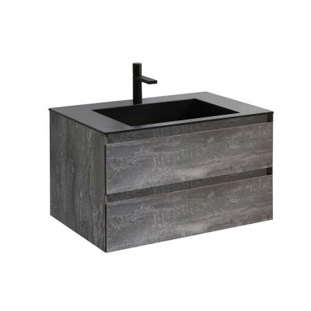 База под раковину Luka 800 подвесная, 2 выкатных ящика soft-close, G.Stone, артикул VMC-2L800GS