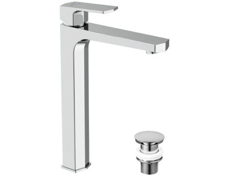 Смеситель для раковины высокий Cersanit WISLA однорычажный клик клак (63059), артикул 63059