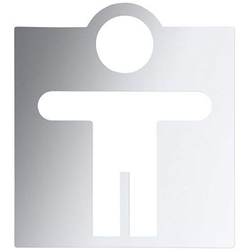 HOTEL значок мужской туалет, блеск