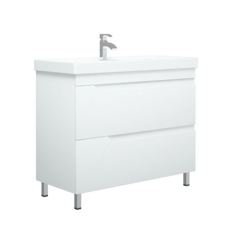 Тумба "Юта 100 Z2", Люкс белая, Фостер 100, артикул SD-00000908