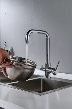 Смеситель для кухни с подключением фильтра Shevanik S228, хром