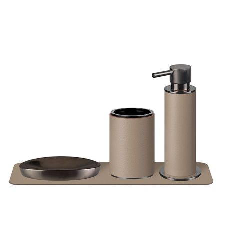 ADJ Диспенсер для жидкого мыла, D7xH19см., цвет: graphite/капучино, артикул 4980.graphite/04