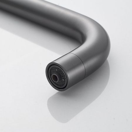 Смеситель для кухни с подключением фильтра воды Raffine F118T, оружейная сталь