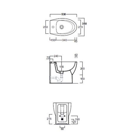 SIMAS Комплект горизонтальных крепежей для унитаза/биде с колпачками цвета хром и белый, артикул F88
