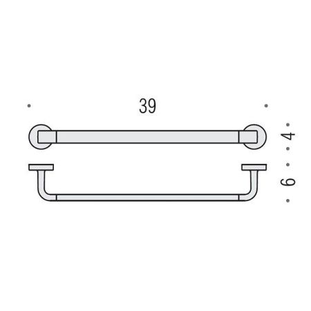 Colombo Nordic Полотенцедержатель 39 см, цвет: хром, артикул B5209.CR