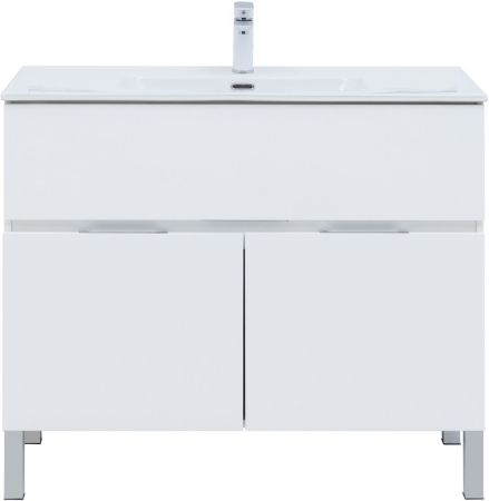 Мебель для ванной Aquanet Алвита New 100 1 ящик, 2 дверцы, белый матовый, артикул 00274184