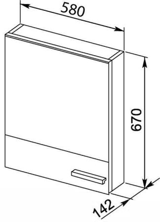 Зеркальный шкаф Aquanet Верона 60 белый, артикул 00175344