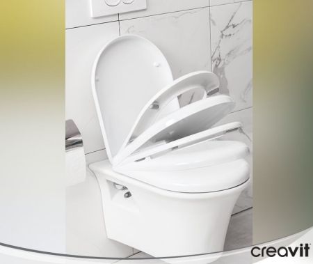 Унитаз биде Creavit Moon MO320-00CB00E-0000 подвесной Белый без сиденья, артикул MO320-00CB00E-0000