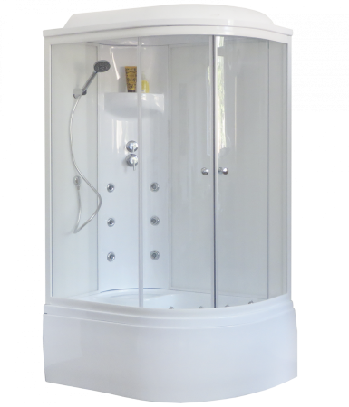 Душевая кабина Royal Bath RB 8120BK3-WT (белое/прозрачное) левая, артикул RB8120BK3-WT-L
