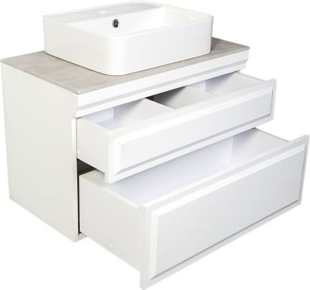 Тумба с раковиной Orange Modi 75 Modi-75TU+RA подвесная Белая, артикул Modi-75TU+RA