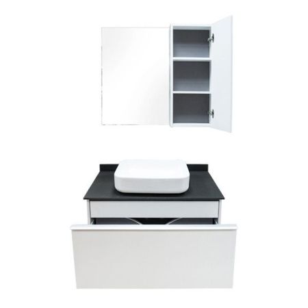 Тумба с раковиной Comforty Милан 90 4137131 подвесная Белая