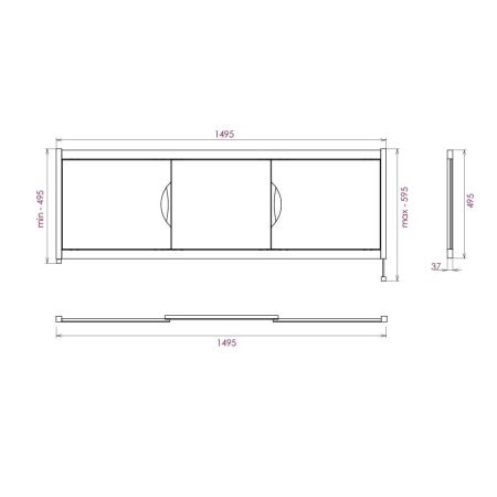 Экран под ванну Onika Лагуна 150 белый, артикул 515003