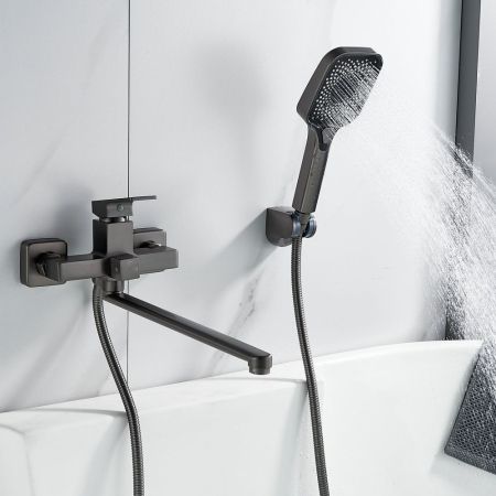 Смеситель для ванны Raffine F2296T, оружейная сталь, артикул F2296T