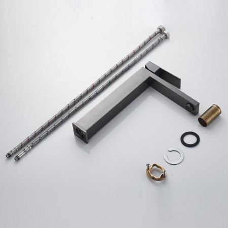 Смеситель для раковины Shevanik S7011T, оружейная сталь, артикул S7011T