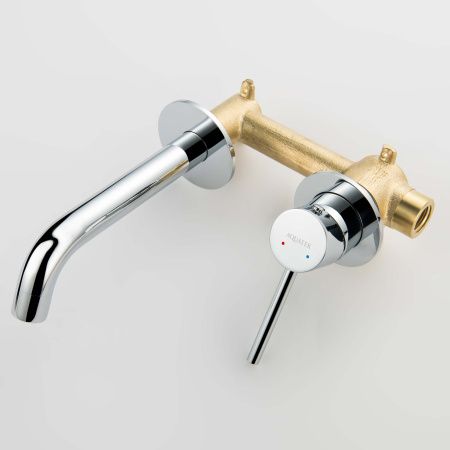Смеситель для раковины настенный 2 отв. (внешняя и скрытая часть) AQUATEK AQ1313CR ЕВРОПА Смеситель для раковины настенный 2 отв. (внешняя и скрытая часть) AQUATEK AQ1313CR ЕВРОПА