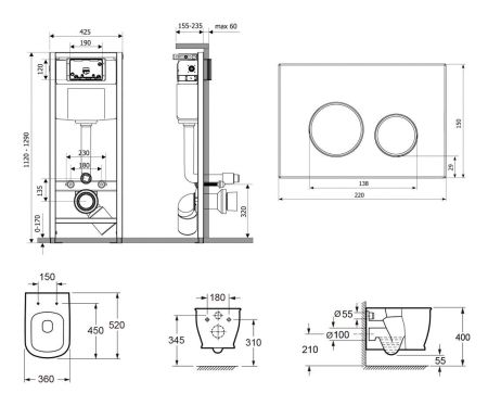 Комплект 7 в 1 Relfix Bell Pro Rimless 75110029, артикул 75110029
