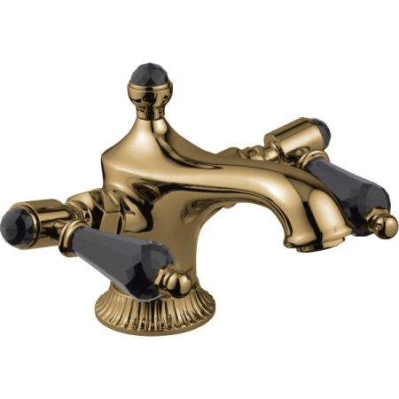 Смеситель The One для раковины. Черные кристаллы Swarovski, цвет бронза, артикул 98003LCSWNEBR