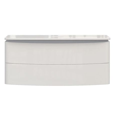 Тумба с раковиной подвесная Velvex Luna tp.LUN.100.2Y, 100 см, артикул tp-LUN-100-2Y-com