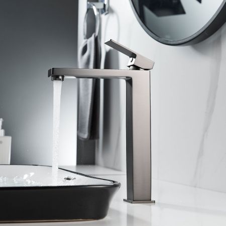 Смеситель для раковины Shevanik S9611T, оружейная сталь, артикул S9611T