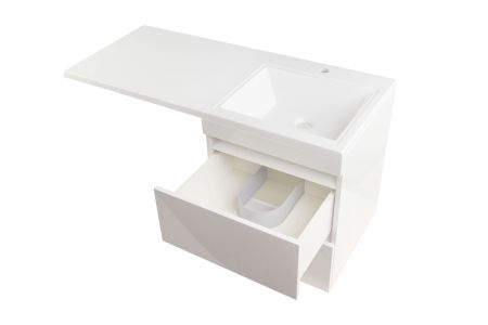 Тумба подвесная "Даллас 115", Люкс белый, PLUS, артикул СС-00000651