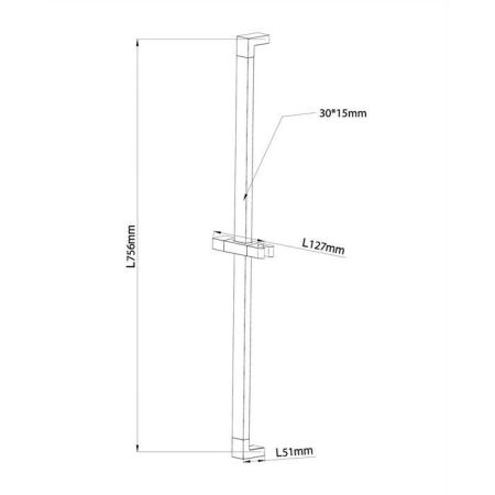 Штанга для душа OMNIRES DR08CR (хром), артикул DR08CR