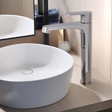 Смеситель для раковины 240, без донного клапана AQUATEK AQ1204CR ОБЕРОН, артикул AQ1204CR