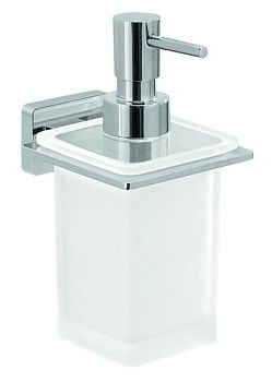 Gedy Atena, настенный стеклянный дозатор c металлической помпой, цвет хром