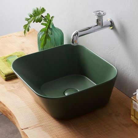 SIMAS WAVE Раковина 420х420х165 мм., для установки на столешницу, без отверстий для смесителя, цвет Mirto matt