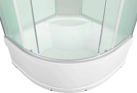 Душевая кабина Erlit Comfort ER4509TP 90x90 с гидромассажем задняя стенка Белая стекло матовое