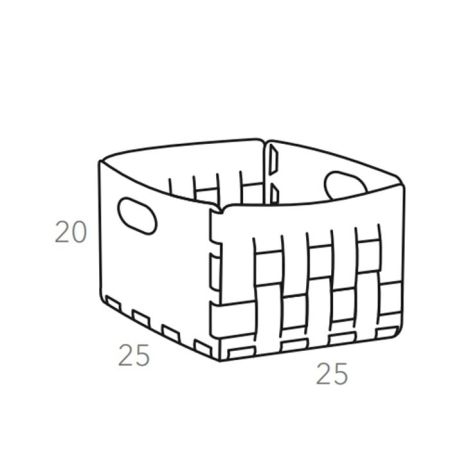ADJ Корзинка Bottega, 25x25xH20 см., цвет: оливковый/горчичный, артикул 1044.55/40