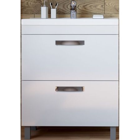 Тумба под раковину Vigo Plaza 70 2 ящика Белая, артикул Plaza-2-700(VGA)