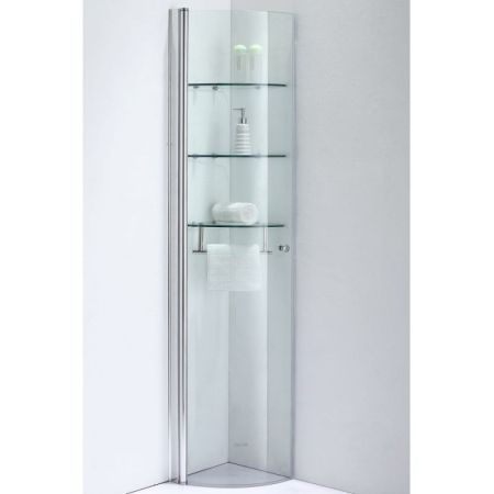 Стеклянная полка SSWW Z013A угловая Хром