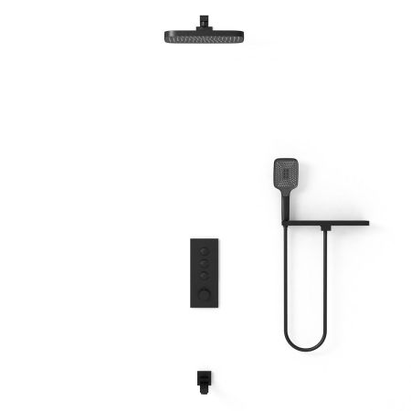 Душевой комплект VSFW-431T1RMB встраиваемый, термостатический, 3 режима, черный, артикул VSFW-431T1RMB