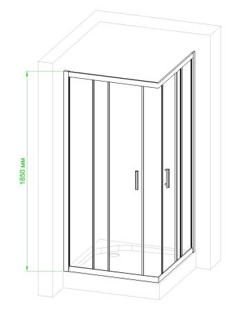 Душевой уголок Royal Bath RB HPD-T-BL 110х90х185 (прозрачное)