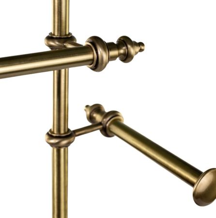 Stil Haus Elite, стойка: мыльница + полотенцедер. + бумагодержатель + ёрш металлический, цвет бронза, артикул EL21(25)