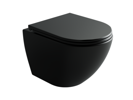 Подвесной унитаз Метрополь (Metropol) Торнадо безоободковый черный матовый, артикул CN4002TMB