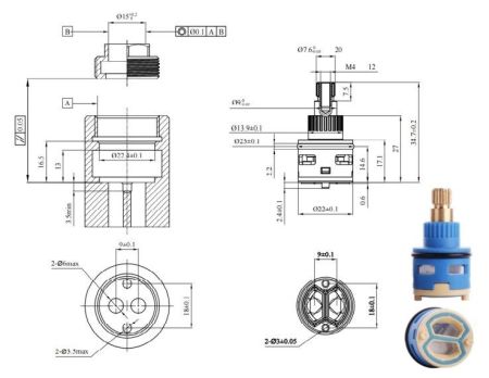 Кран-букса BELZ для переключения 2 режима (BF64), артикул BF64