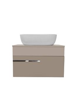 Тумба Runo Вудлайн 65 подвесная розовая/бежевая под накладной умывальник (00-00004899)