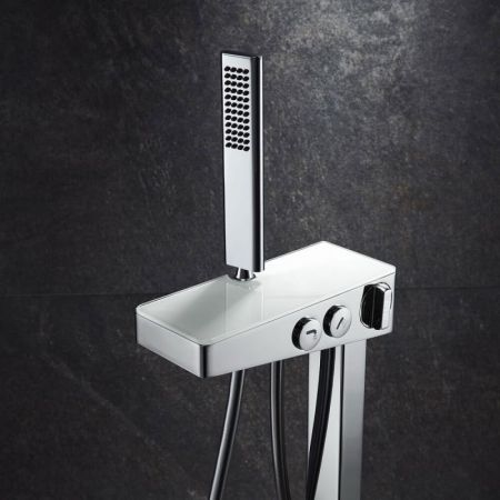 Смеситель для ванны Black&White Universe U6982 Хром Белый матовый, артикул 6982U