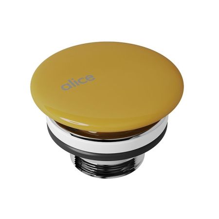 Alice Донный клапан для раковин, керамический, неперекрываемый, мёд глянцевый, артикул PIL00696