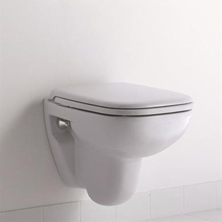 Унитаз, Duravit, D-Code, традиционный (с закрытым смывным краем), тип установки-подвесной, ширина, мм-350, глубина, мм-480, высота, мм-340, форма чаши-прямоугольная, выпуск-горизонтальный, без декора, материал-керамика, сиденье-в комплект не входит (приоб, артикул 22110900002